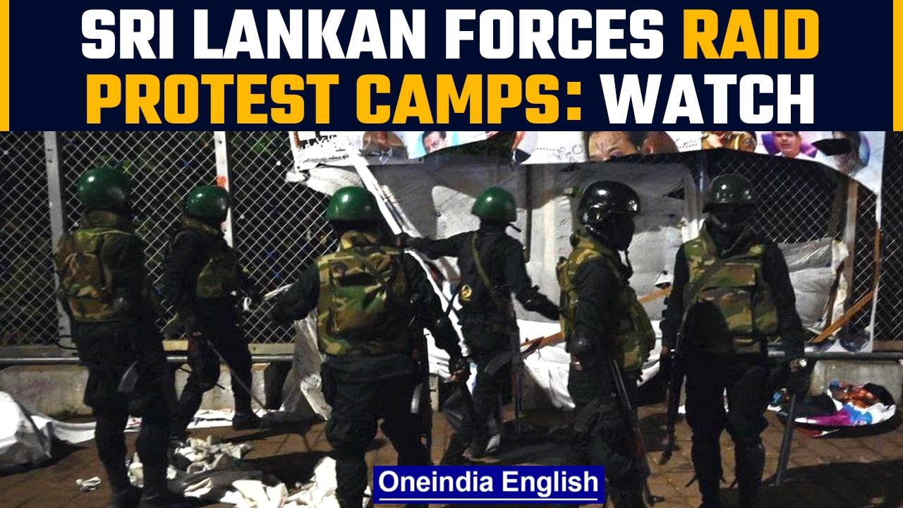 Sri Lankan forces raid anti-govt protest camp as Wickremesinghe takes office | Oneindia News*News