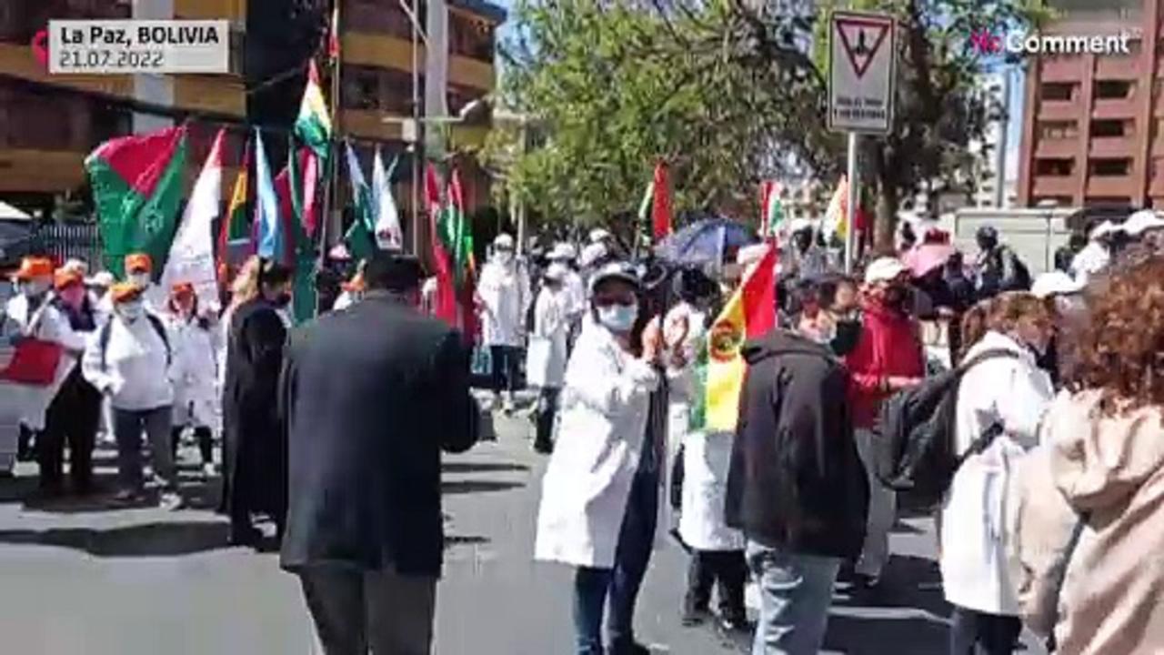 Bolivia opposition protest against political persecution