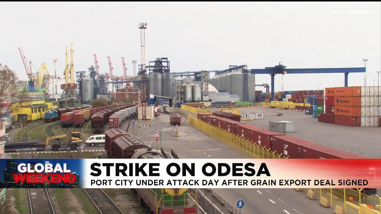 Missile strikes hit key Ukrainian port day after grain deal