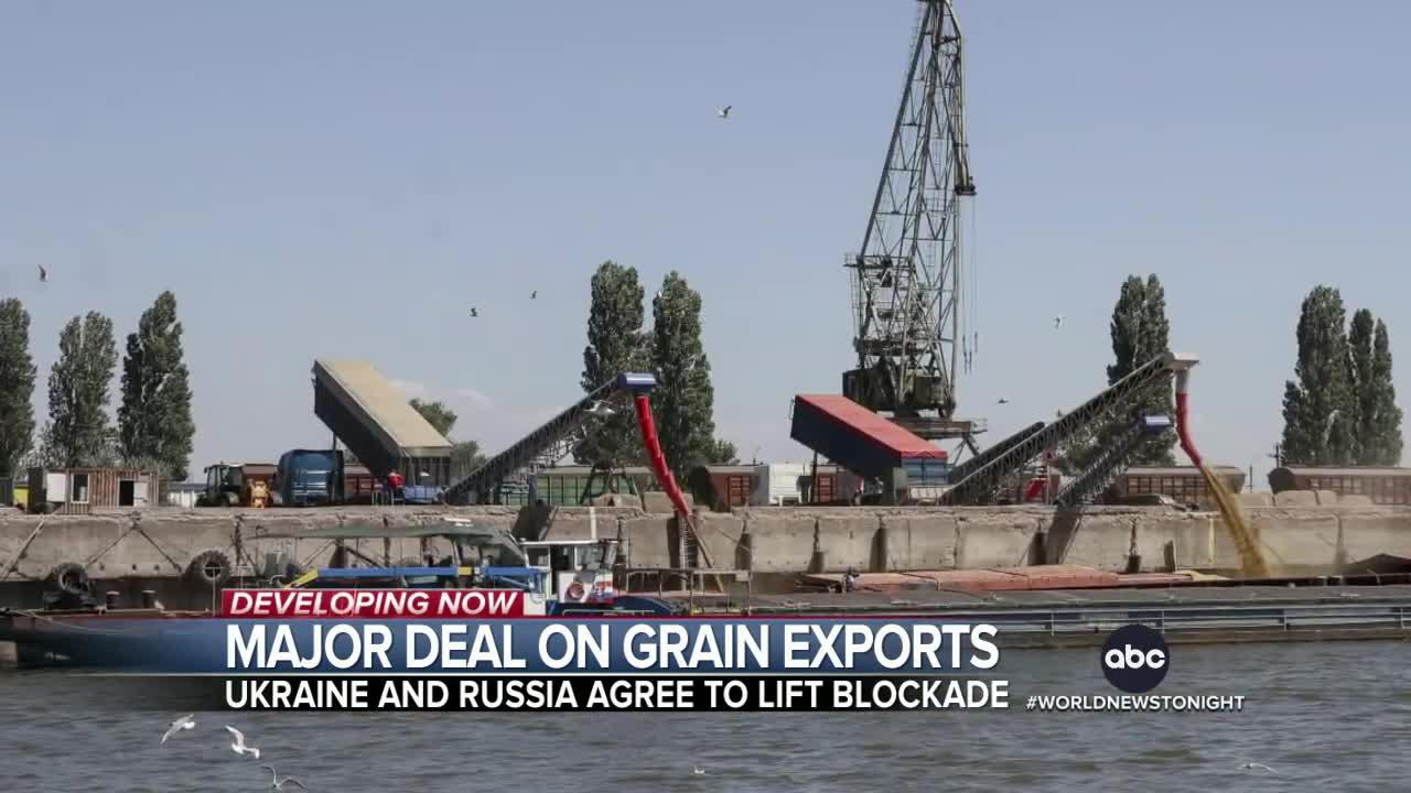 Russia and Ukraine sign a deal ending grain blockade