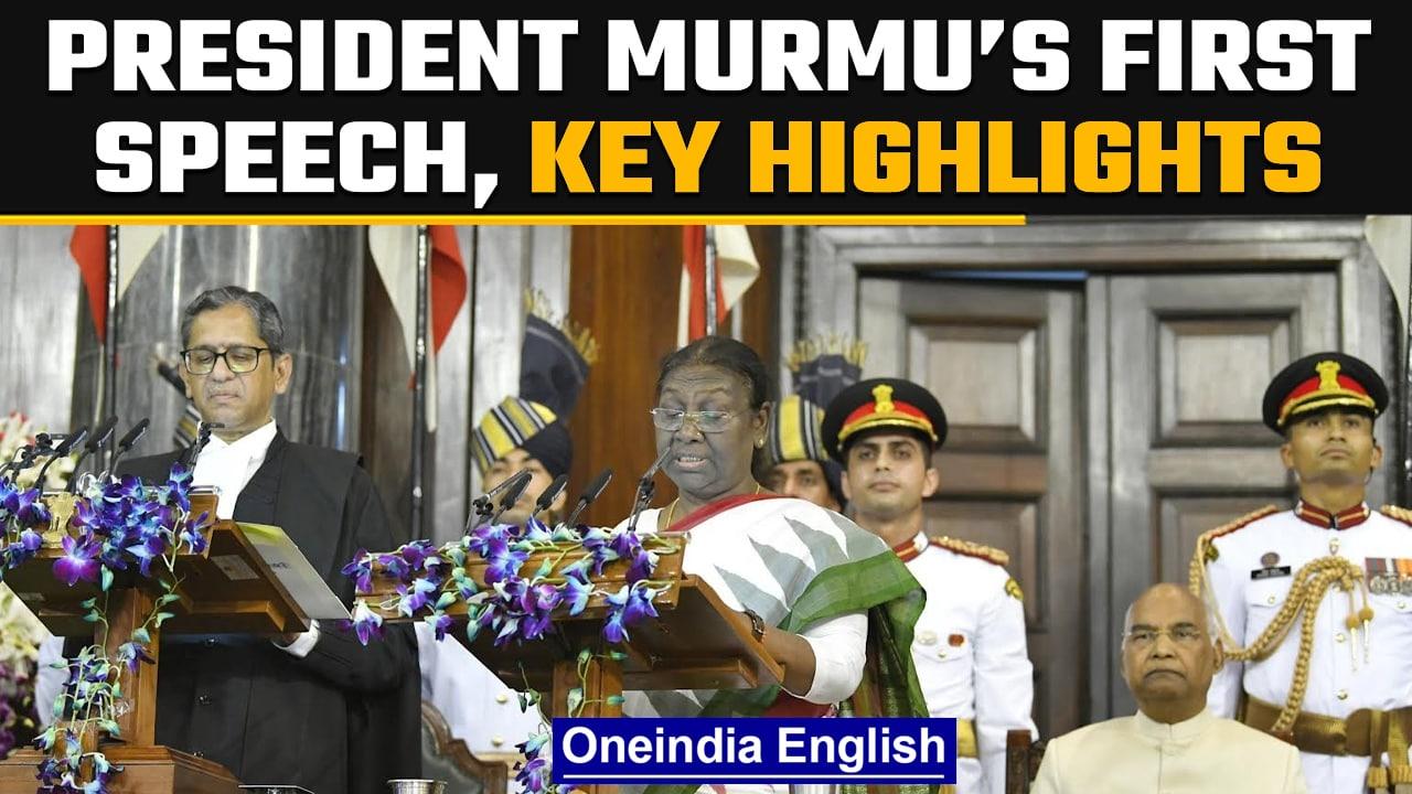 Draupadi Murmu’s first speech as President of India, Key Highlights | Oneindia News *News