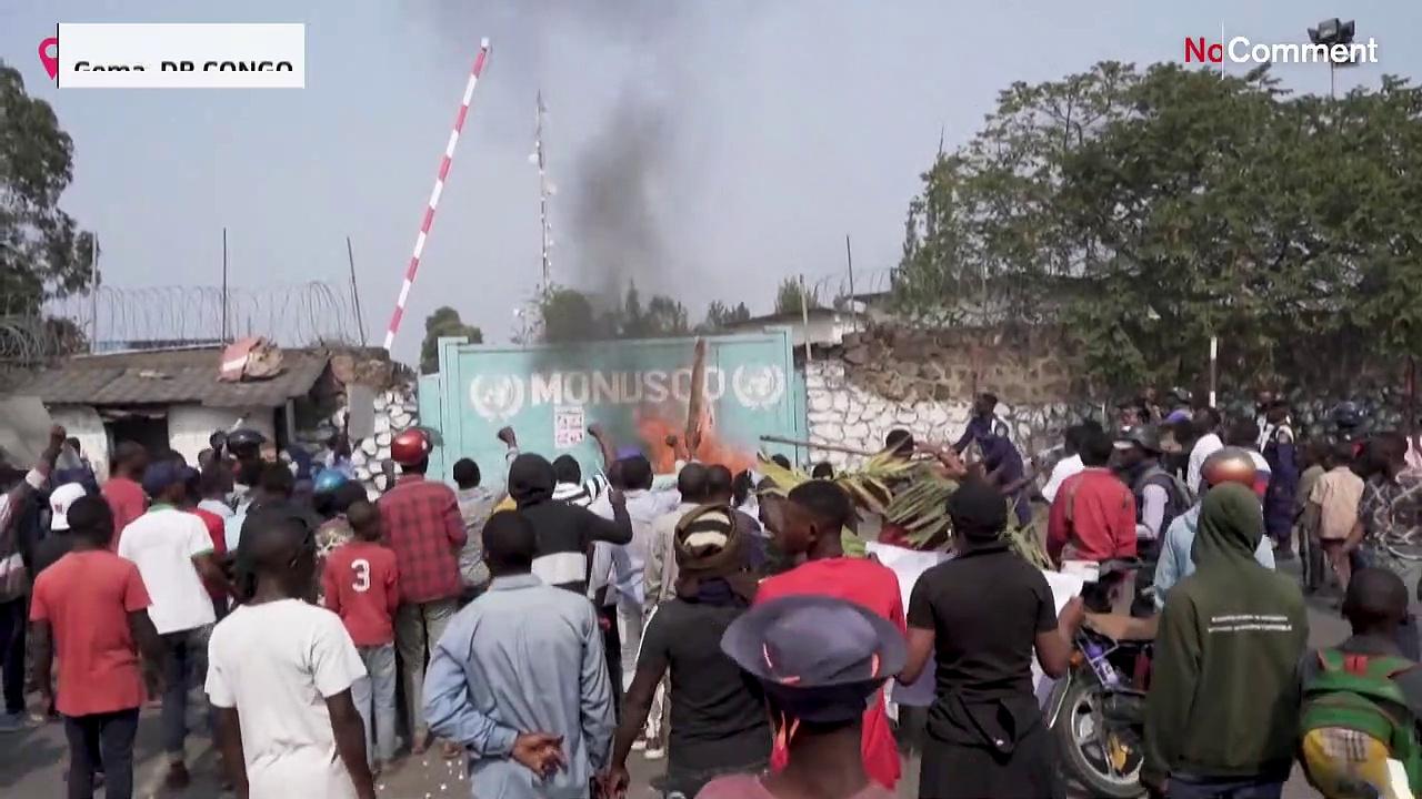 MONUSCO facilities vandalised by protesters in Goma