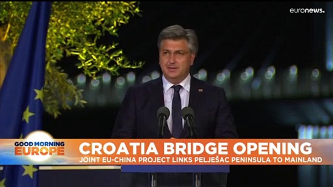 Croatia links divided region with new Adriatic coast bridge