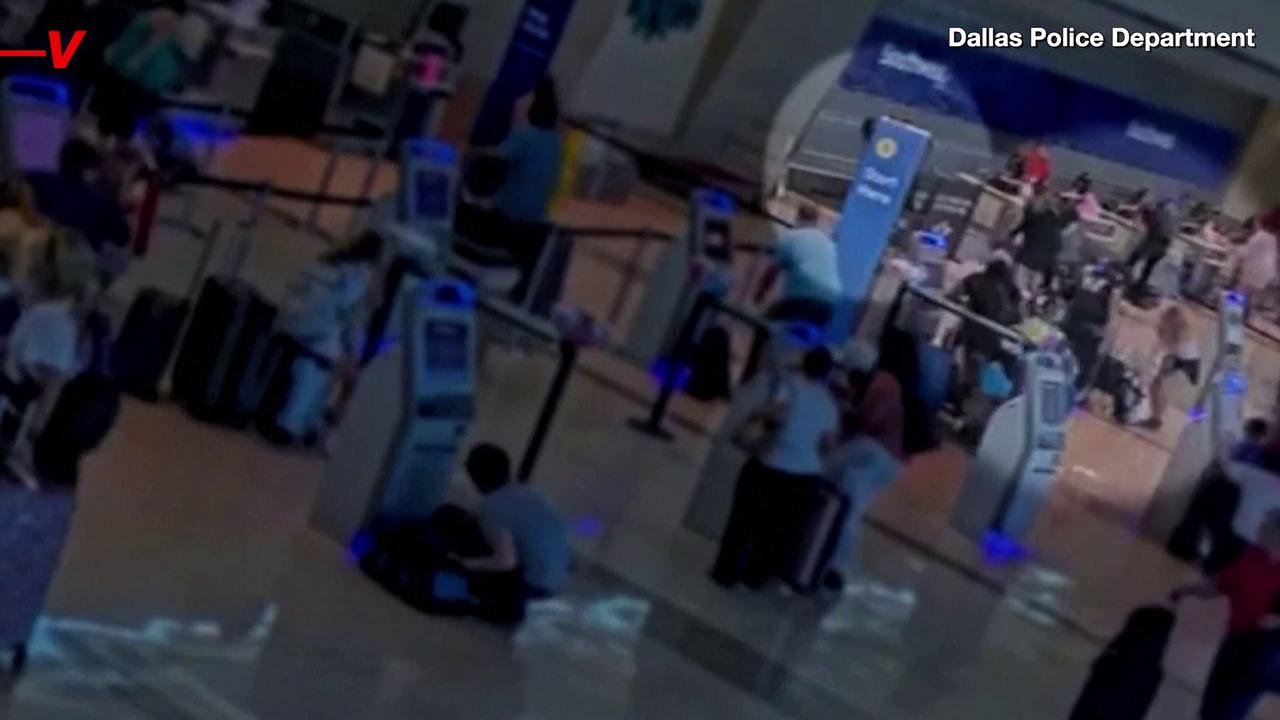 Police Bodycam Catches the Moment Shooter is Taken Down at Dallas Airport