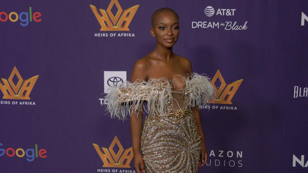 Nandi Madida 'Heirs Of Afrika 5th Annual International Women of Power Awards Luncheon' Red Carpet Fashion