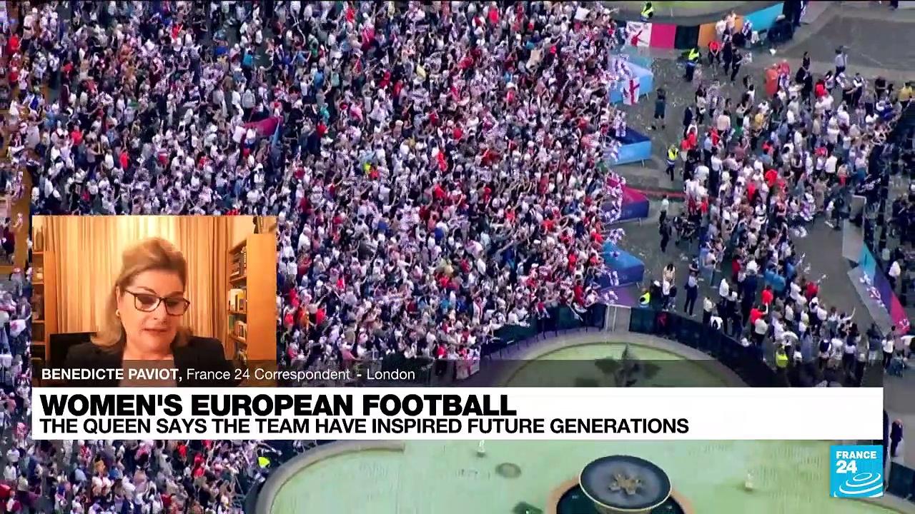 Women's Euro 2022: Thousands celebrate England's win in London