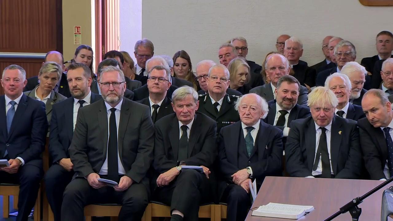 UK and Ireland leaders attend funeral of David Trimble
