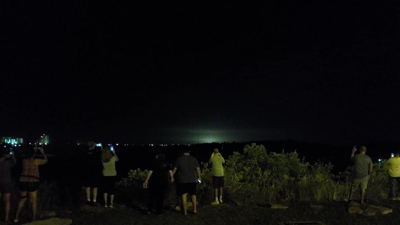 Rocket, 11-15-2020, Viewed from Port Orange, Florida. SpaceX, launches 4 astronauts to space station