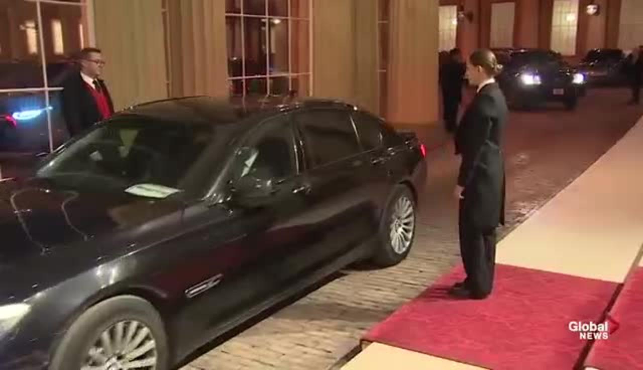 Trudeau, Trump and other world leaders arrive at Buckingham Palace for Queen's reception