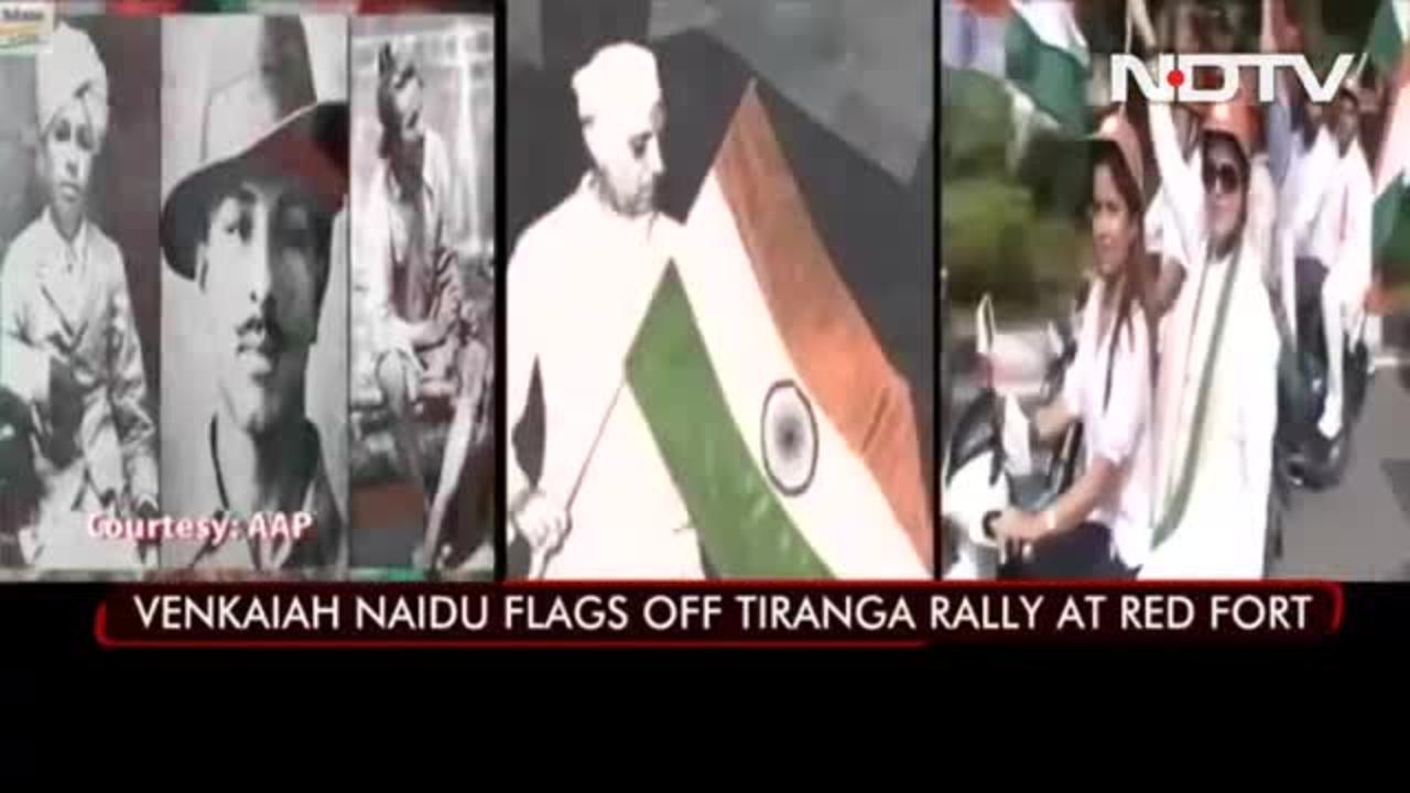 Venkaiah Naidu Flags Off 'Tiranga Rally' At Red Fort