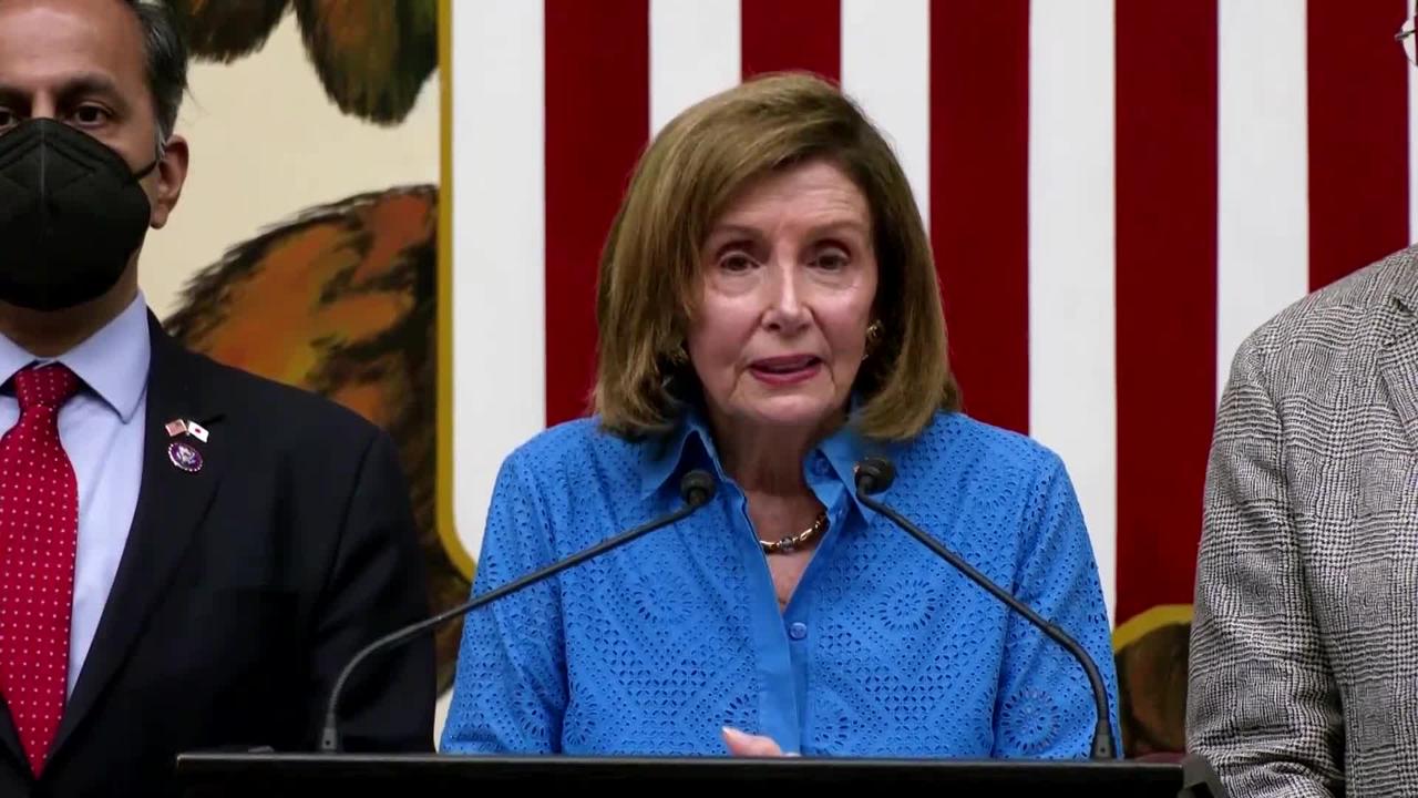 'We will not allow them to isolate Taiwan,' says Pelosi