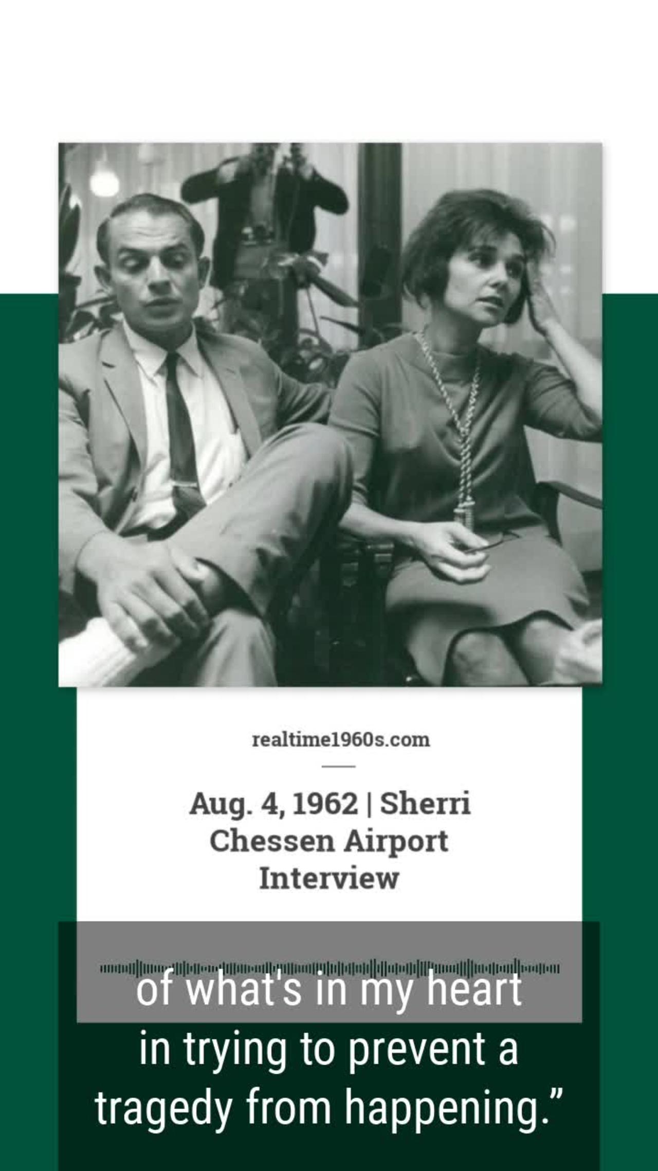 Aug. 4, 1962 - Sherri Chessen News Conference at L.A. International Airport