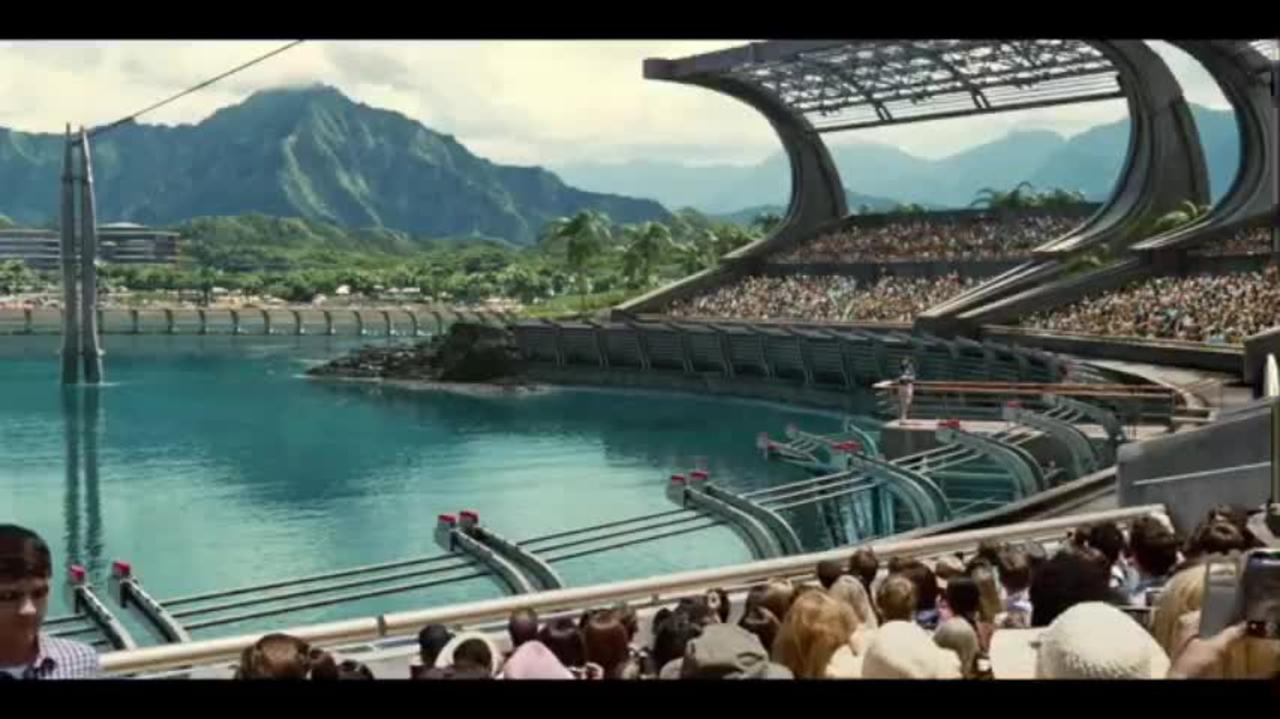 Jurassic World - Mosasaurus Feeding Show Scene (2015) Movie Clip 4K ULTRA HD