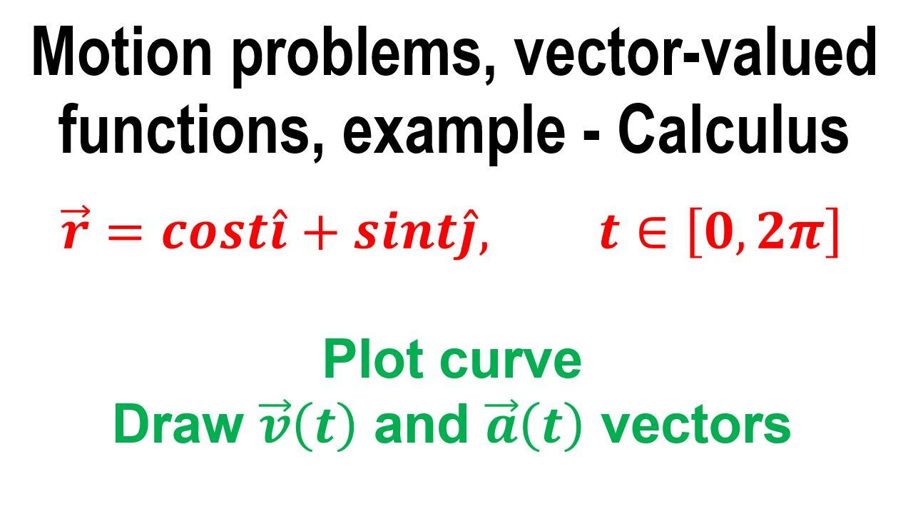 solving motion problems using parametric and vector valued functions