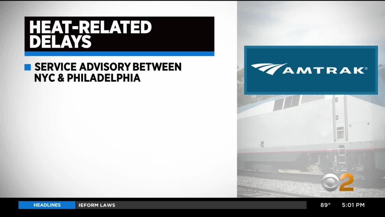 Amtrak issues heat-related service advisory for New York, Philadelphia
