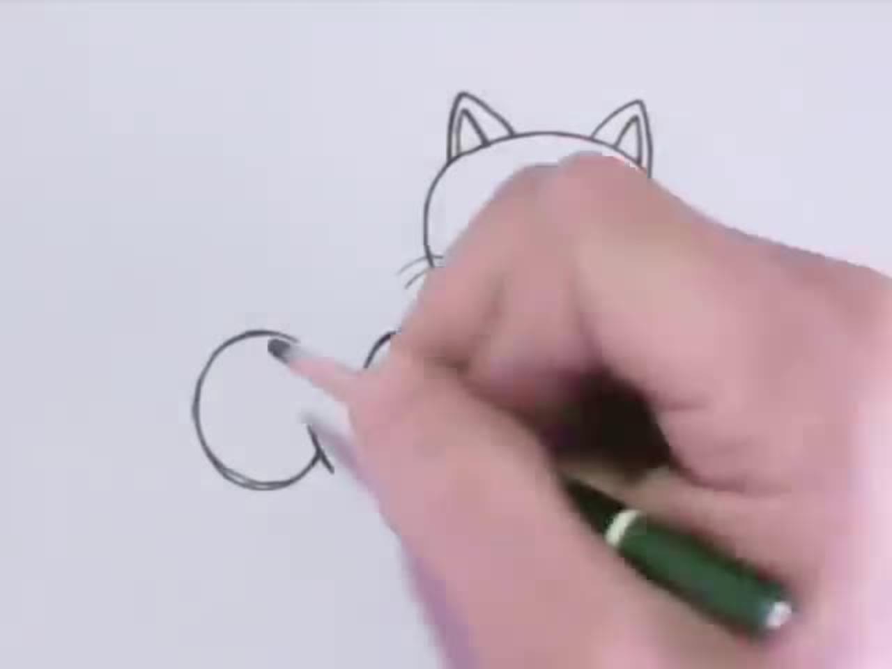 Very Easy How to turn Words Cat Into a Cartoon Cat Wordtoons learning step by step for kid_