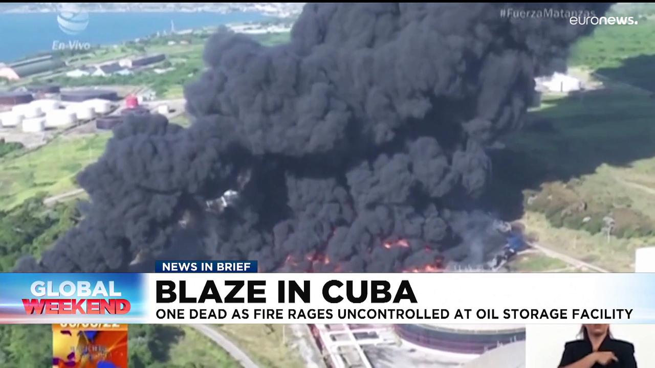 Cuba: Over a dozen firefighters missing and 120 hurt in oil facility blast and fire