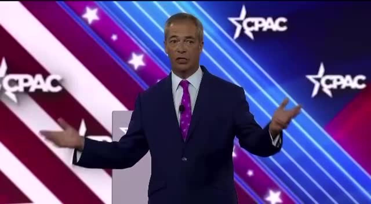 Nigel Farage speaking at CPAC 2022 Dallas, Texas