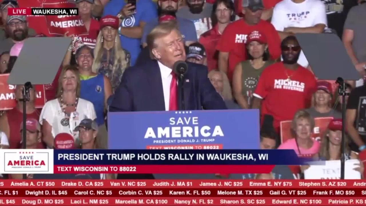 President Donald J. Trump in Waukesha, WI