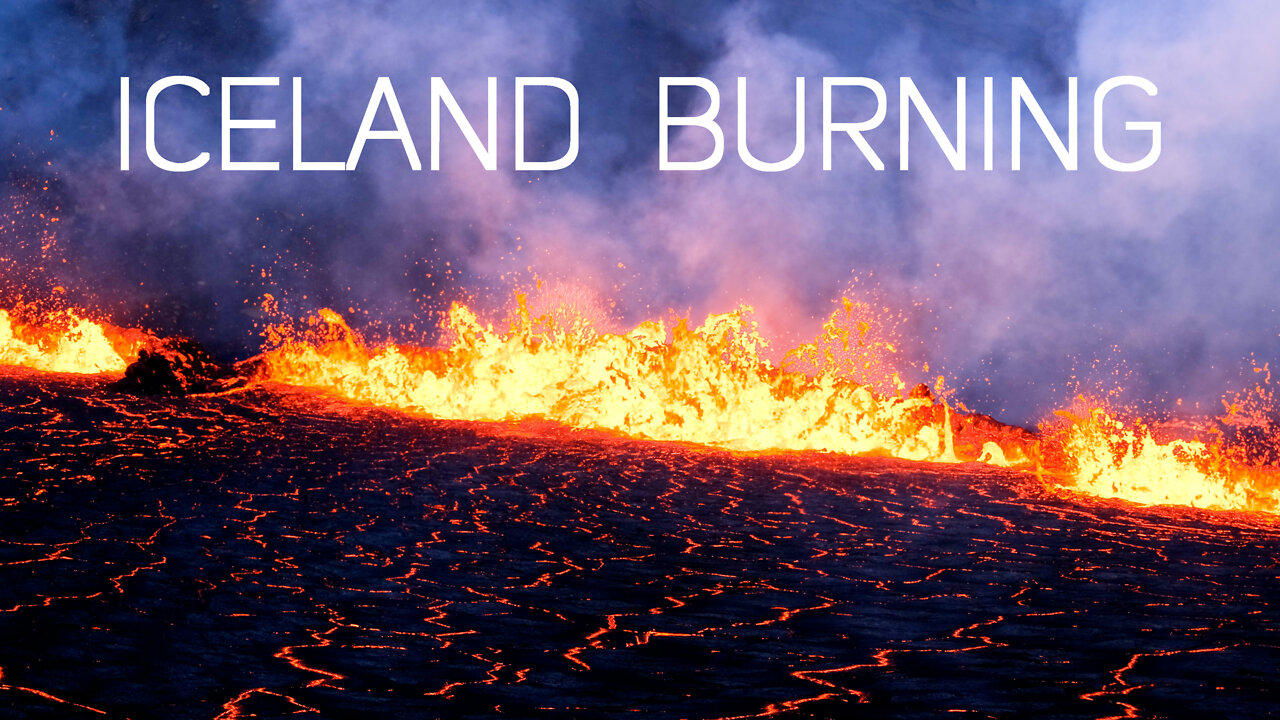 Volcano Fountains and Rivers of Lava 4K -  Iceland Volcano Eruption Close Up Night Shots