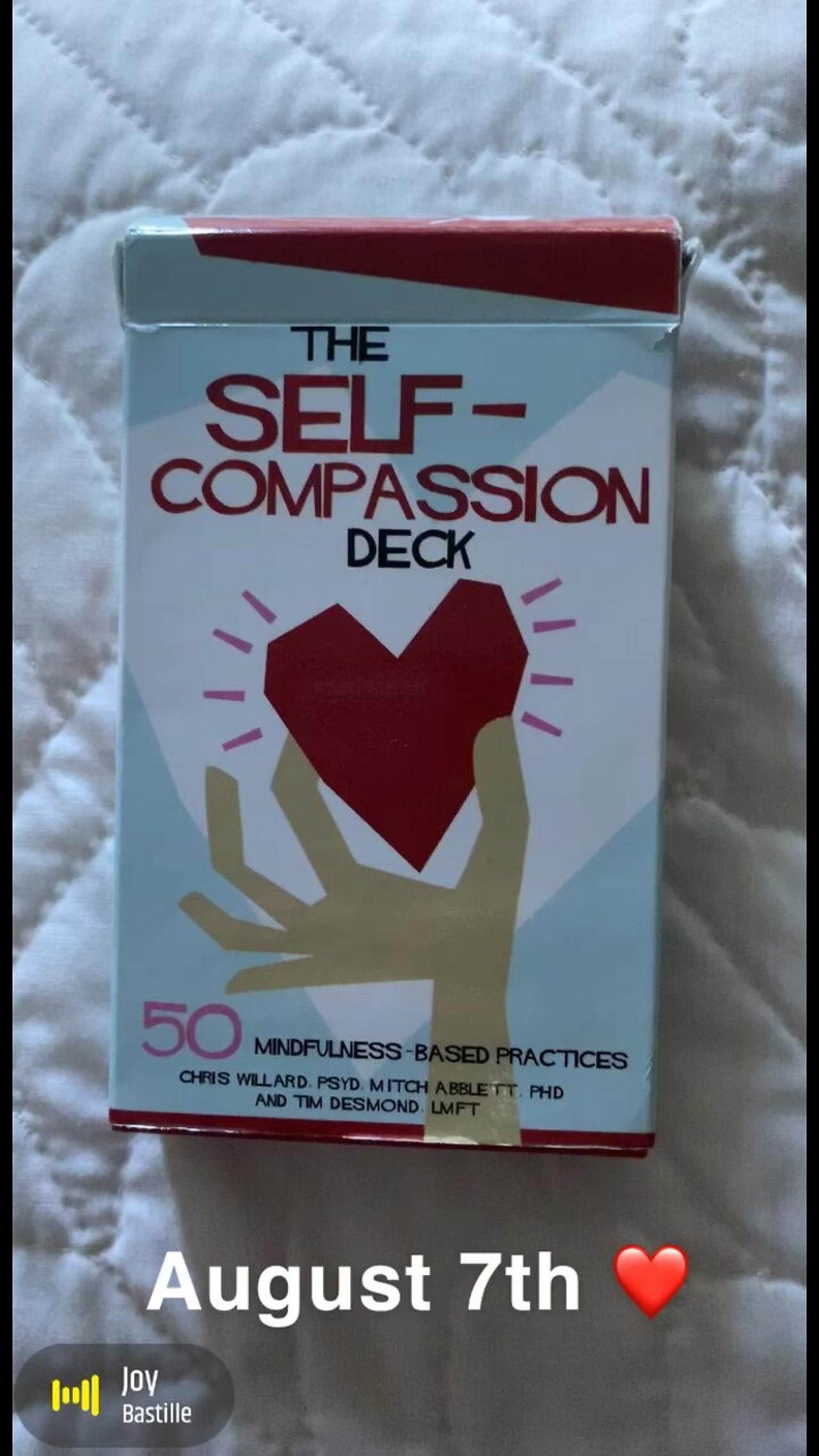 August 7th oracle card: selfcompassion
