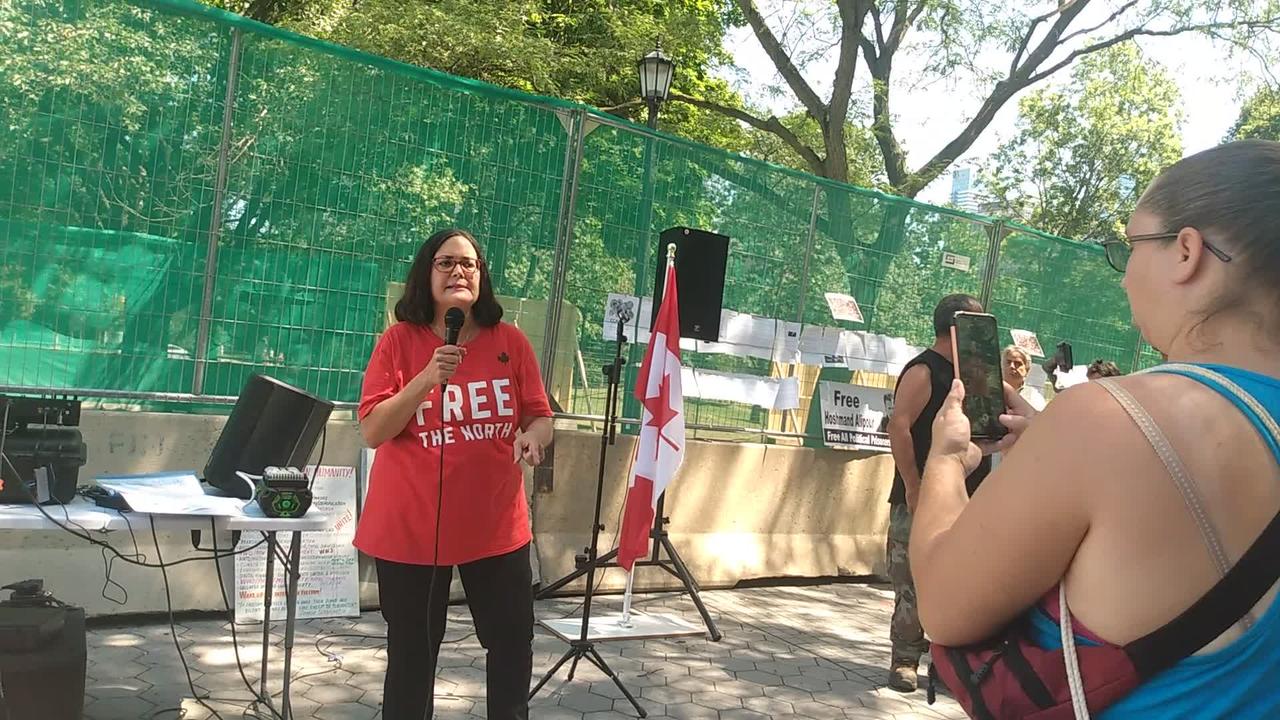 Exposing covid tyranny at the border, Toronto freedom rally August 6, 2022