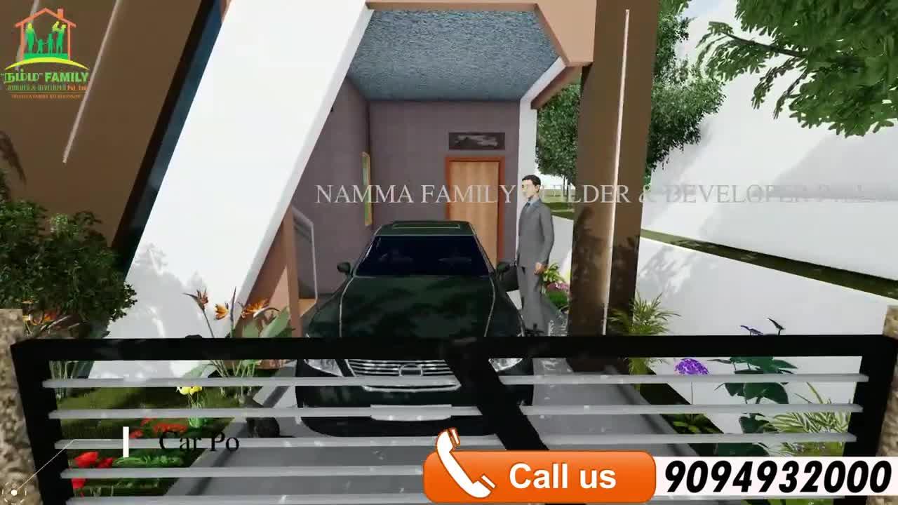 20*60 south facing house plan with car parking | NFBD Group