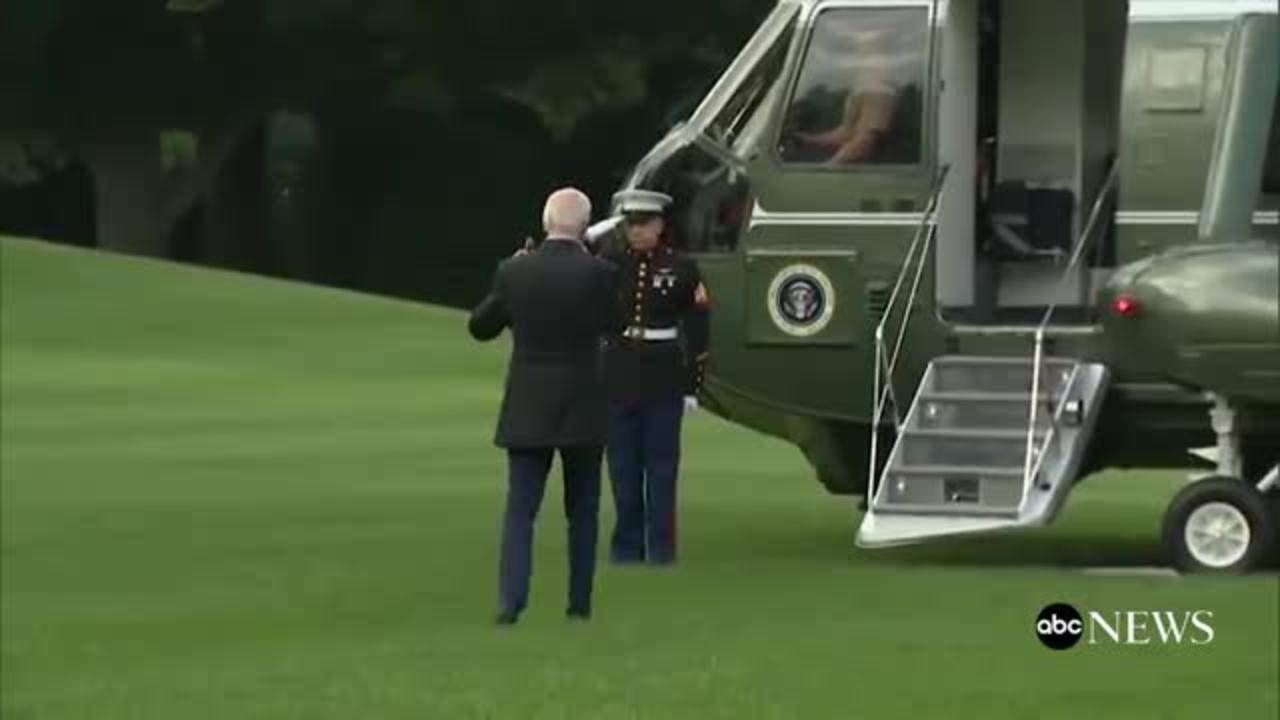 Biden leaves white house for the first time since getting Covid 19