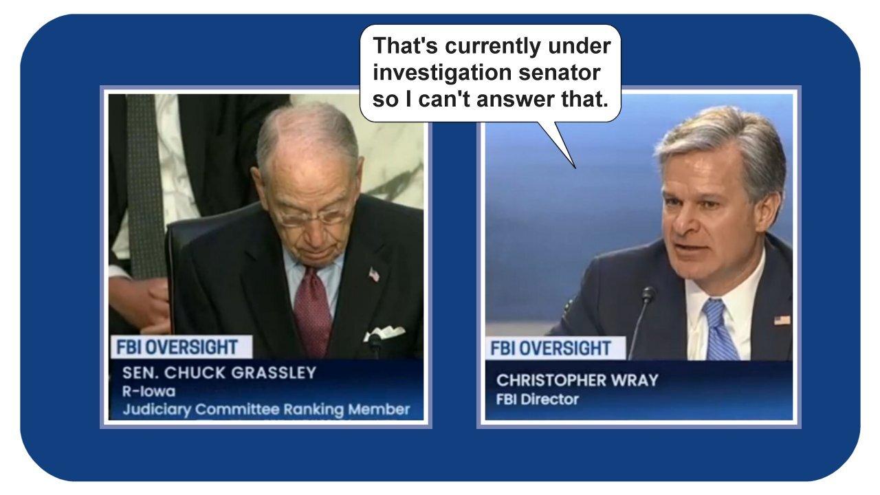 Sen. Chuck Grassley chastises FBI Director Chris Wray * 8-4-2022