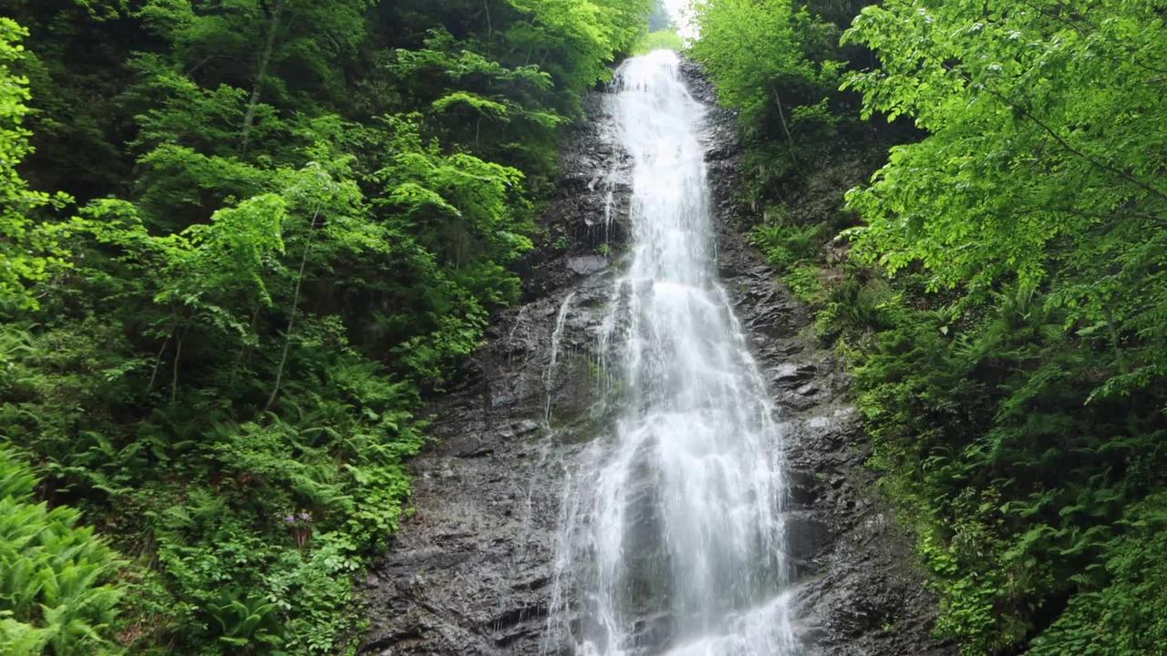 Waterfall with meditation music