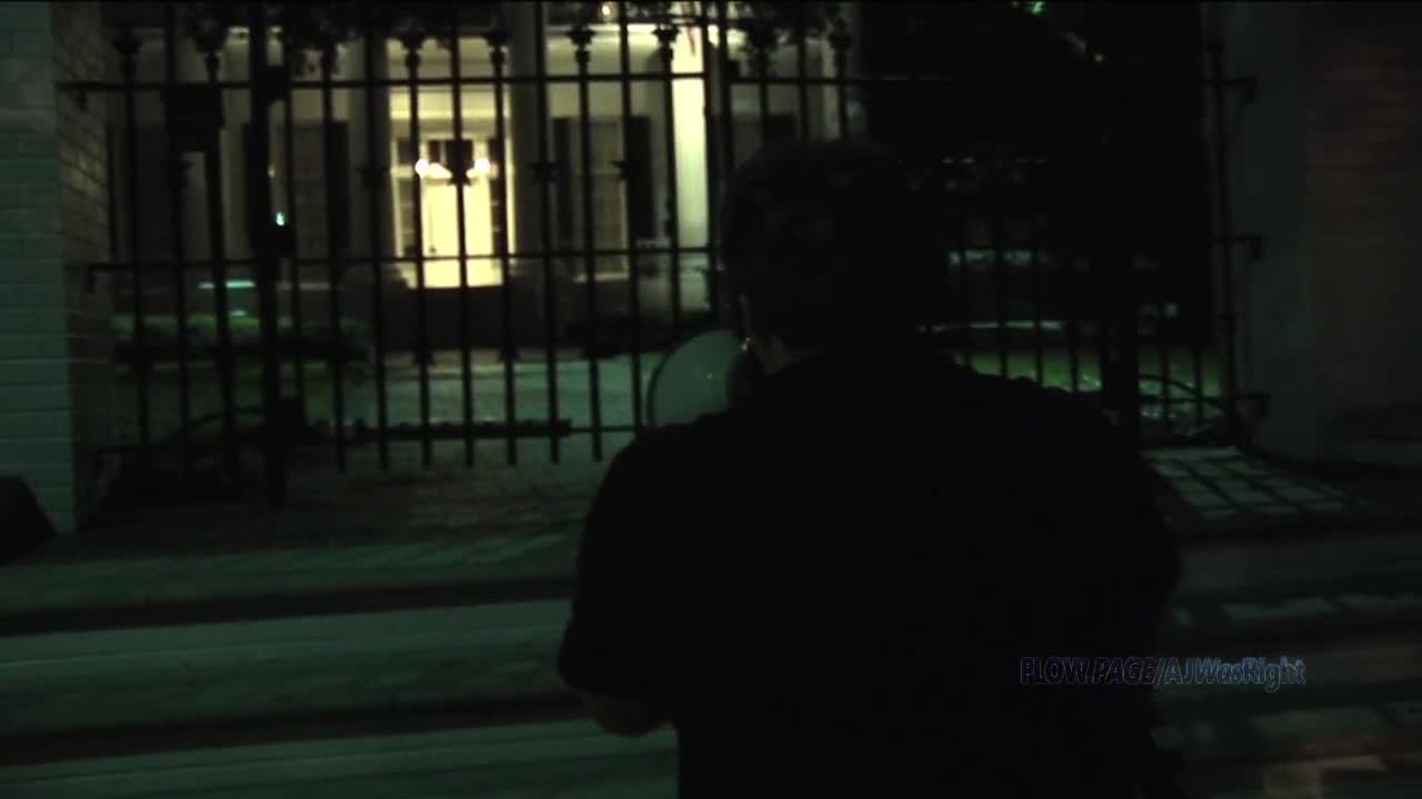 Alex Jones Bullhorns Rick Perry At The Texas Governors Mansion - 2007