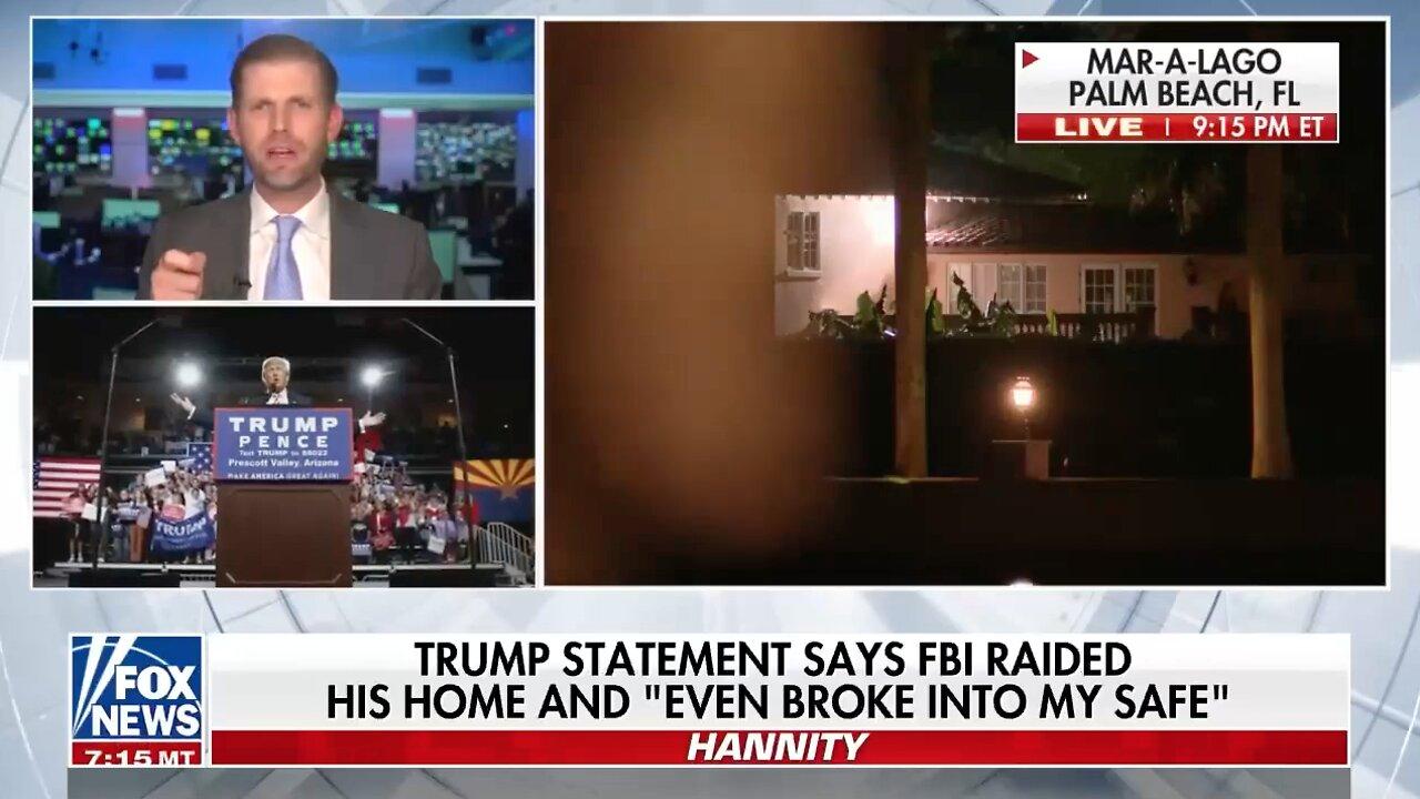 Mar-a-Lago | FBI Raids President Trump's Mar-a-Lago Home | Eric Trump Responds