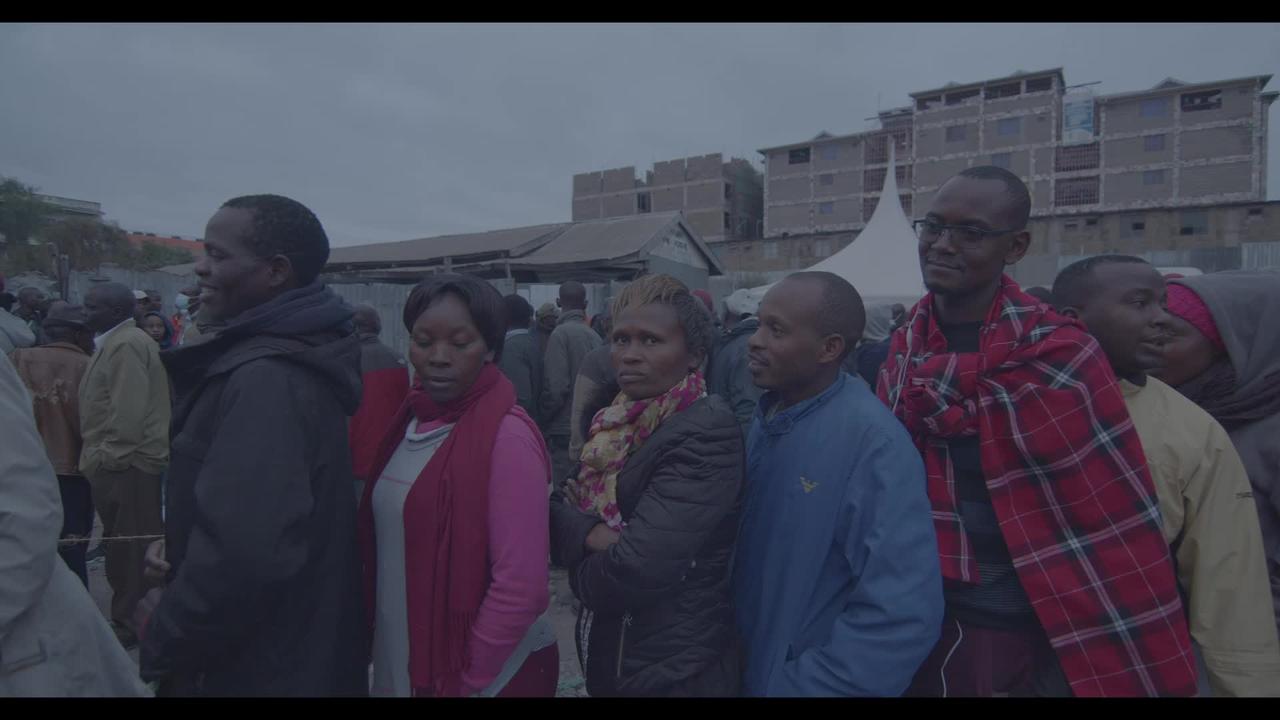 Kenyans Wait in Line for their Turn to Vote in Kenya's 2022 General Elections