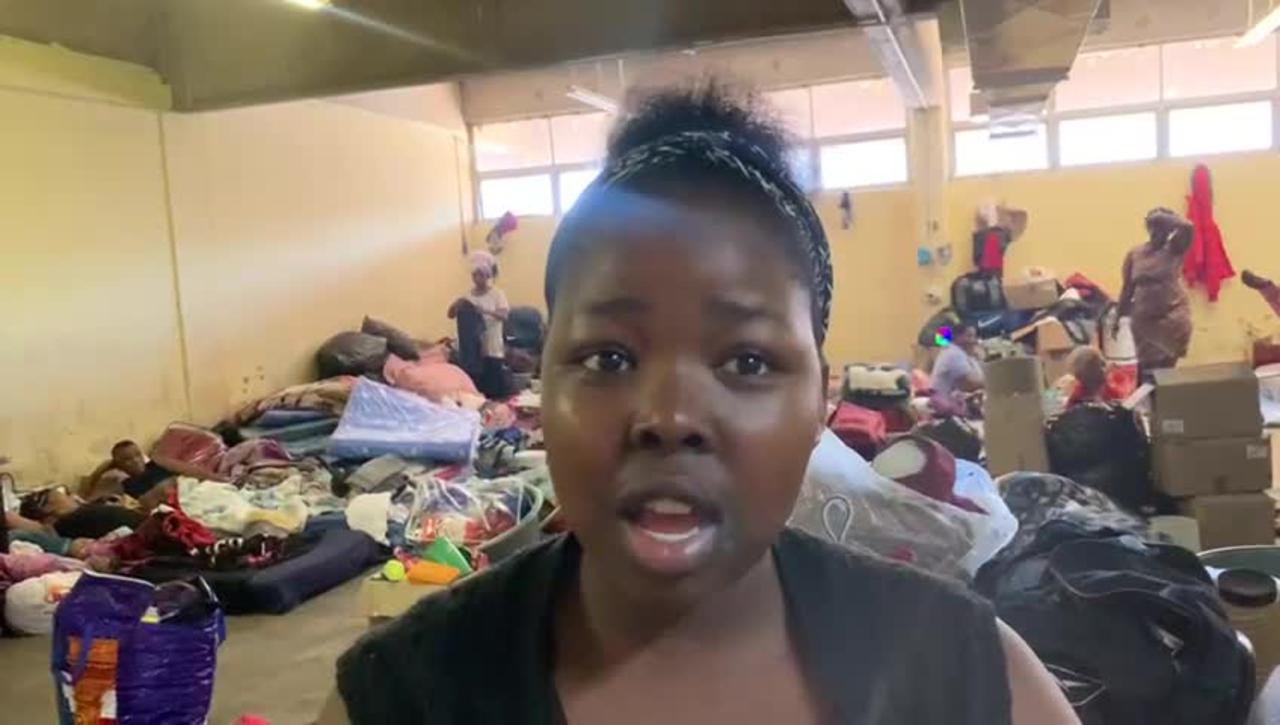 Desperate flood victims evicted from Transnet building outside Durban
