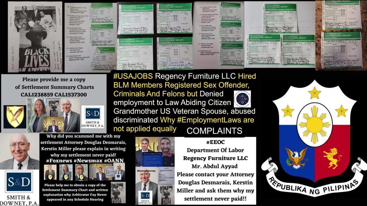 Better Business Bureau Complaints -Settlement Never Paid by Regency Furniture LLC Smith Downey PA #DouglasWDesmarais #KirstinMil