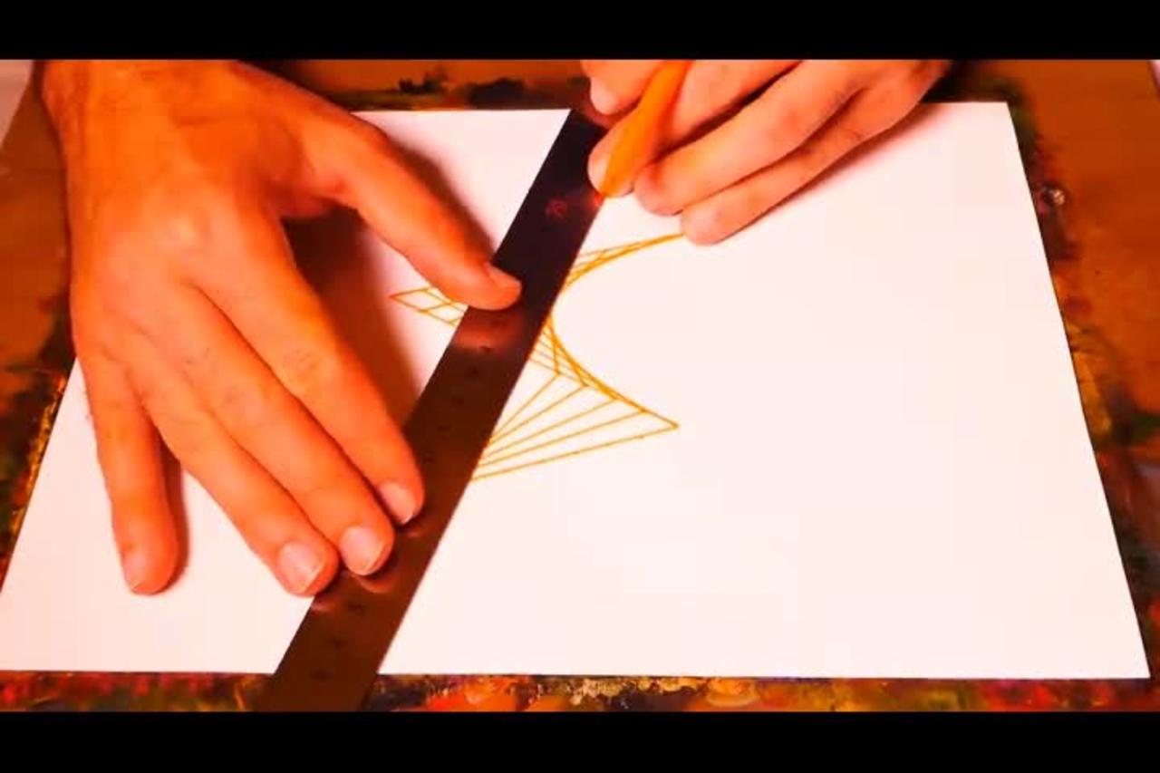Drawing Geometric Spirograph Art In Electric Sign