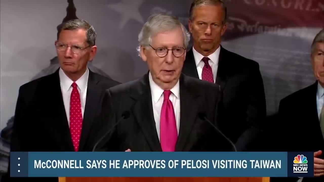 McConnell Approves Of Pelosi's Taiwan Visit: 'I Think She Did The Right Thing'