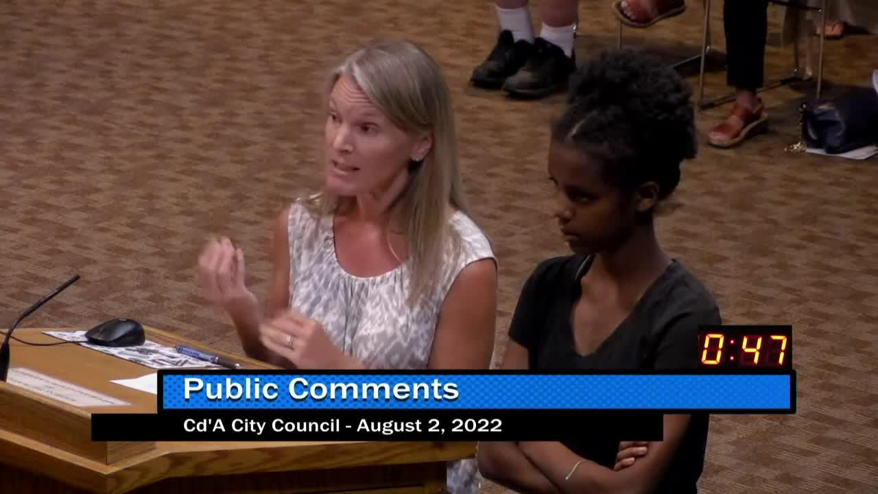Wendy - Public Comment 8/2/22 CDA City Council Meeting