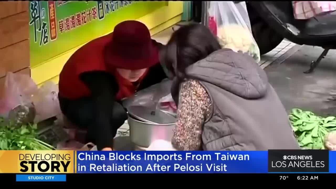 Fallout from Pelosi's trip to Taiwan continues as China blocks imports