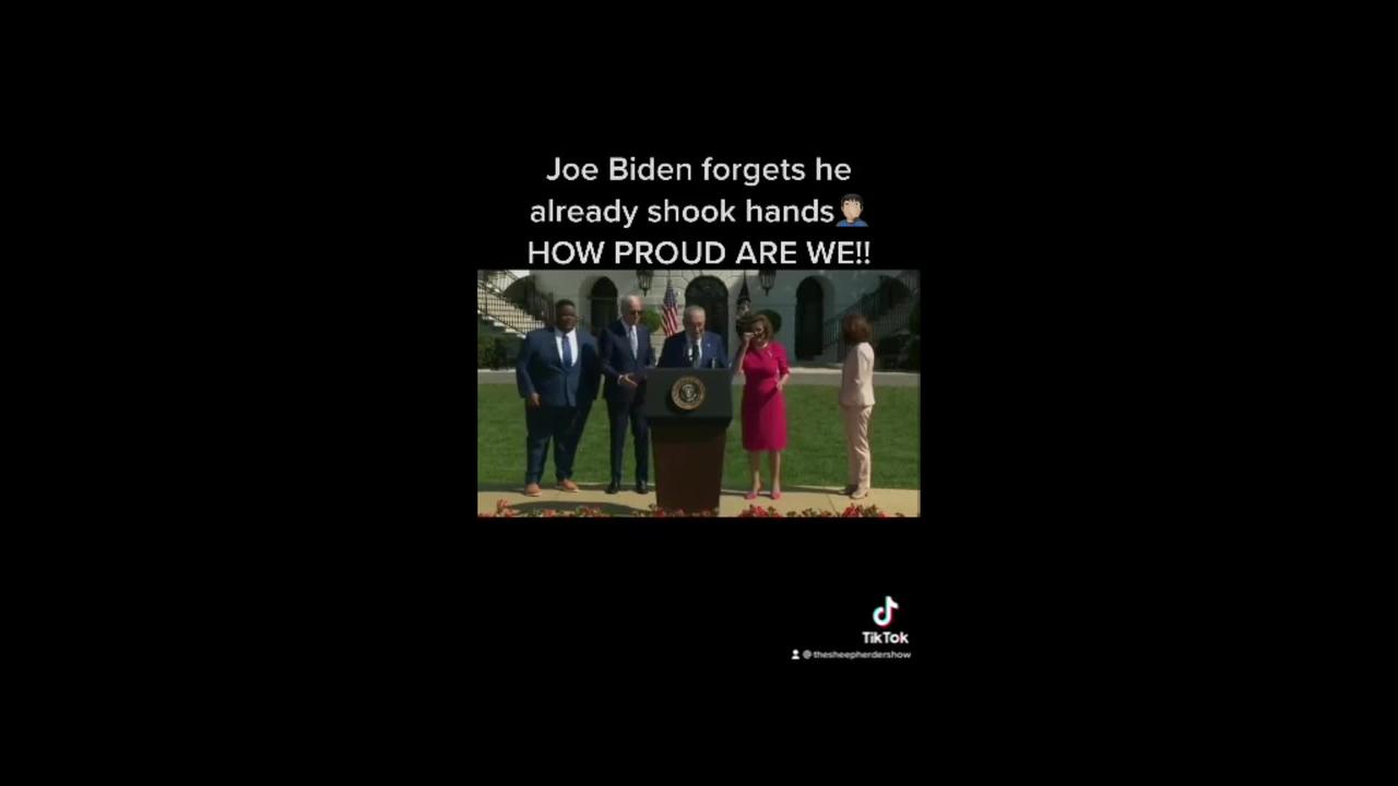 JOE BIDEN forgets he shook hands and goes back for seconds, LMAO! HOW PROUD ARE WE!!!