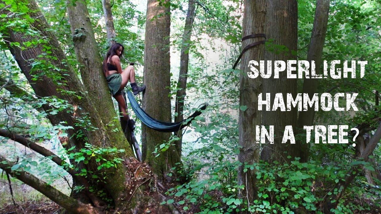 Wild Camping in a Tree with a Superlight Hammock - No Bug Net, No Tarp, No Underblanket