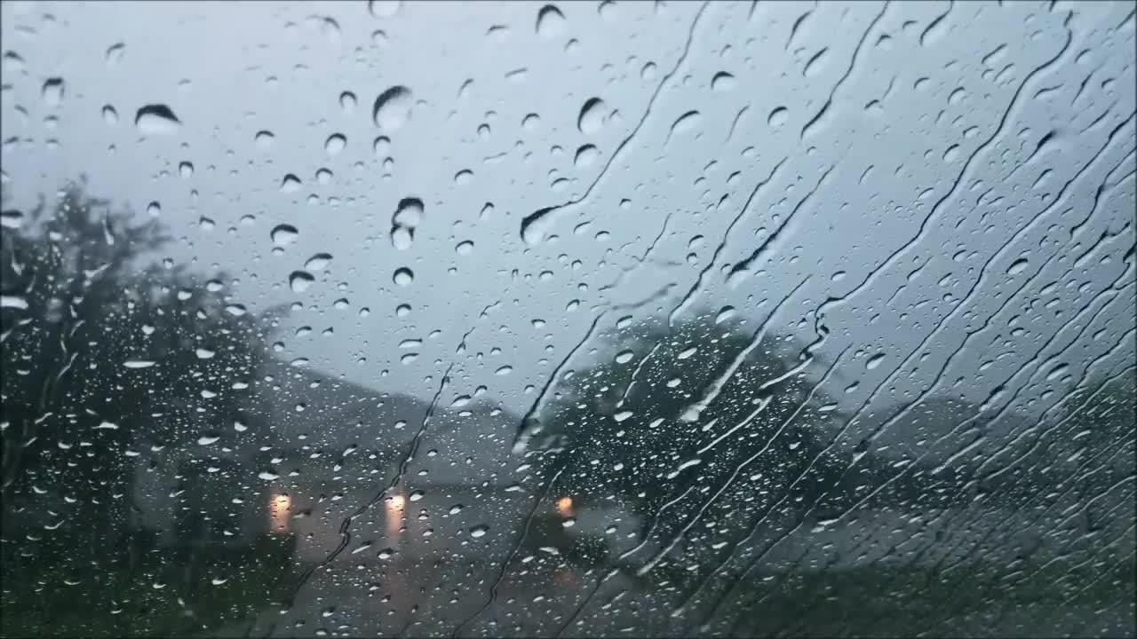 Rain Sound For Sleeping (Raining On Car Glass Windows) Thunder Sounds/Heavy Drops