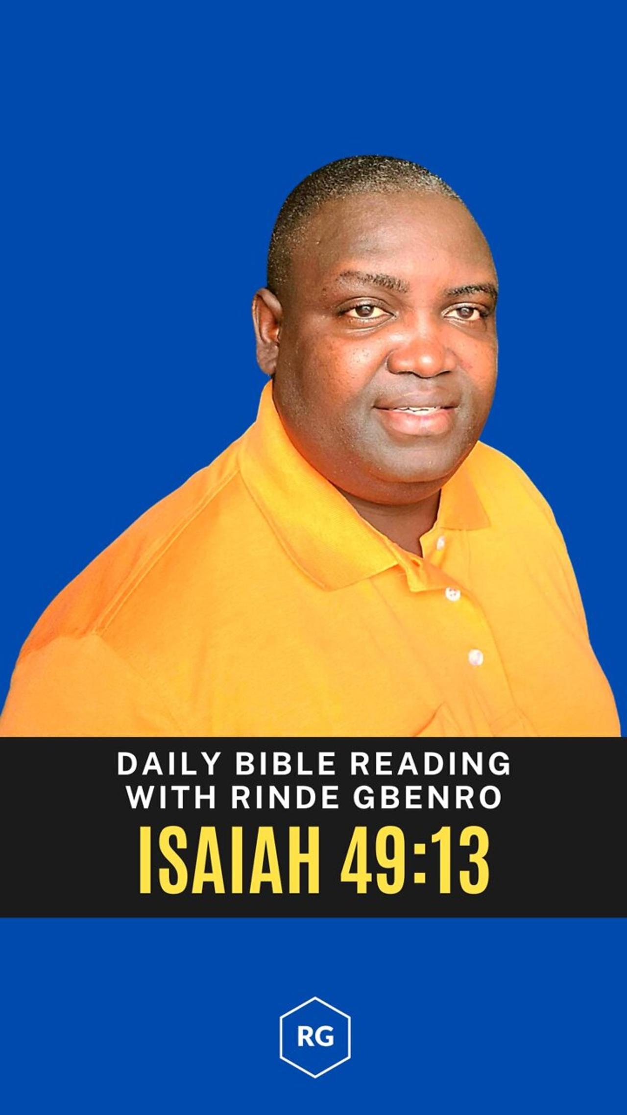 Isaiah 49:13 #Shorts | Daily Bible Reading | Rinde Gbenro