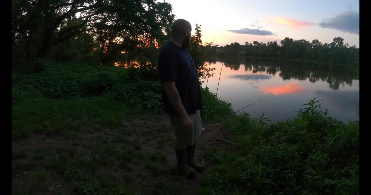 TWO FLATHEADS, One Night! SURPRISE! James River CATFISHING-4