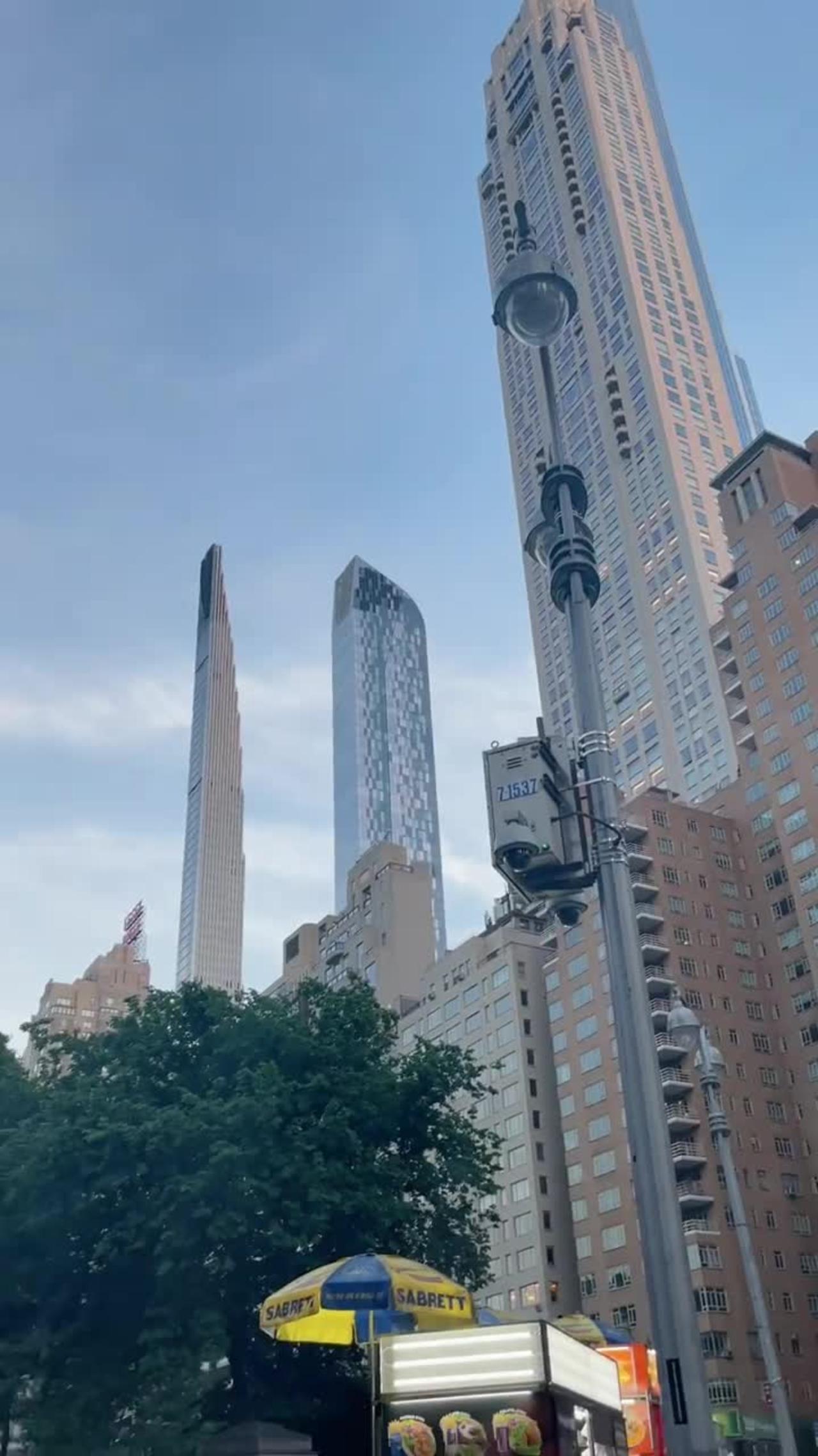 The buildings here are so tall