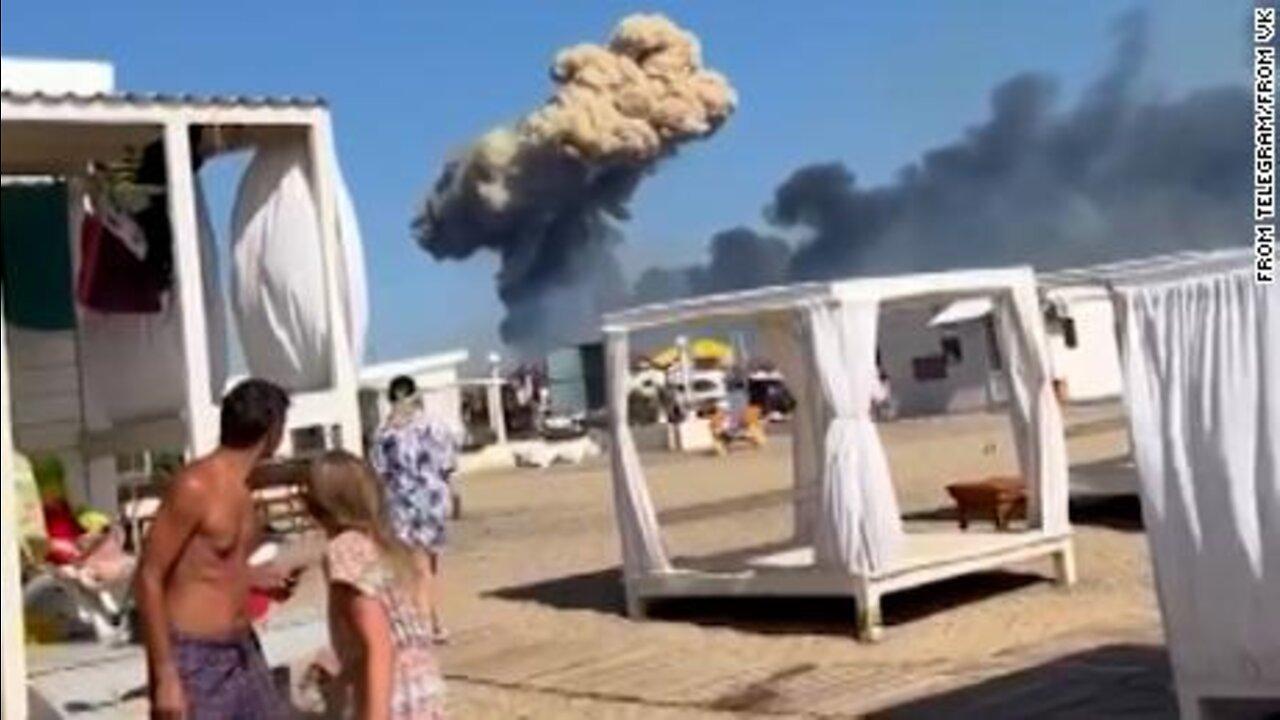 Russia Ukraine War:- Large explosions rock Russian military air base in Crimea