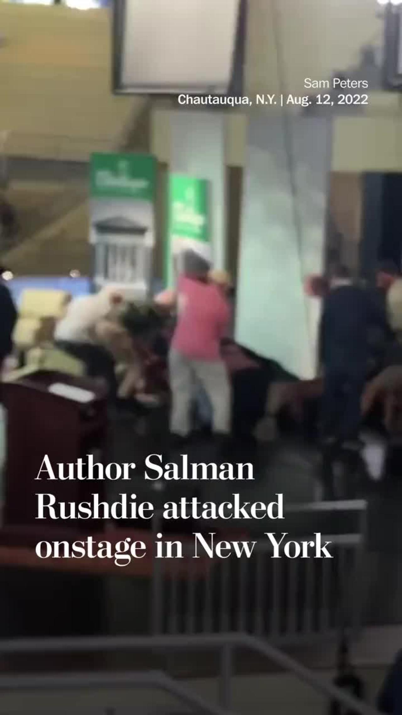 Author Salman Rushdie has been injured in an apparent stabbing attempt