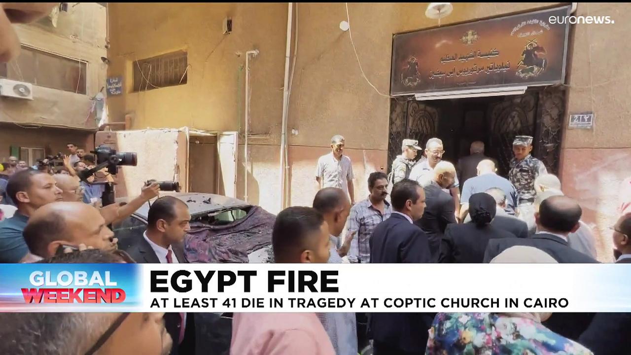 Fire rips through Egyptian church killing at least 40
