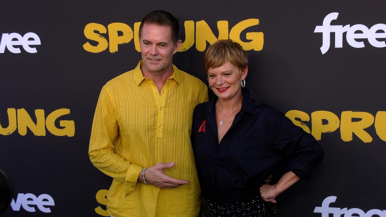 Garret Dillahunt and Martha Plimpton attend Freevee's 'Sprung' red carpet premiere in Los Angeles