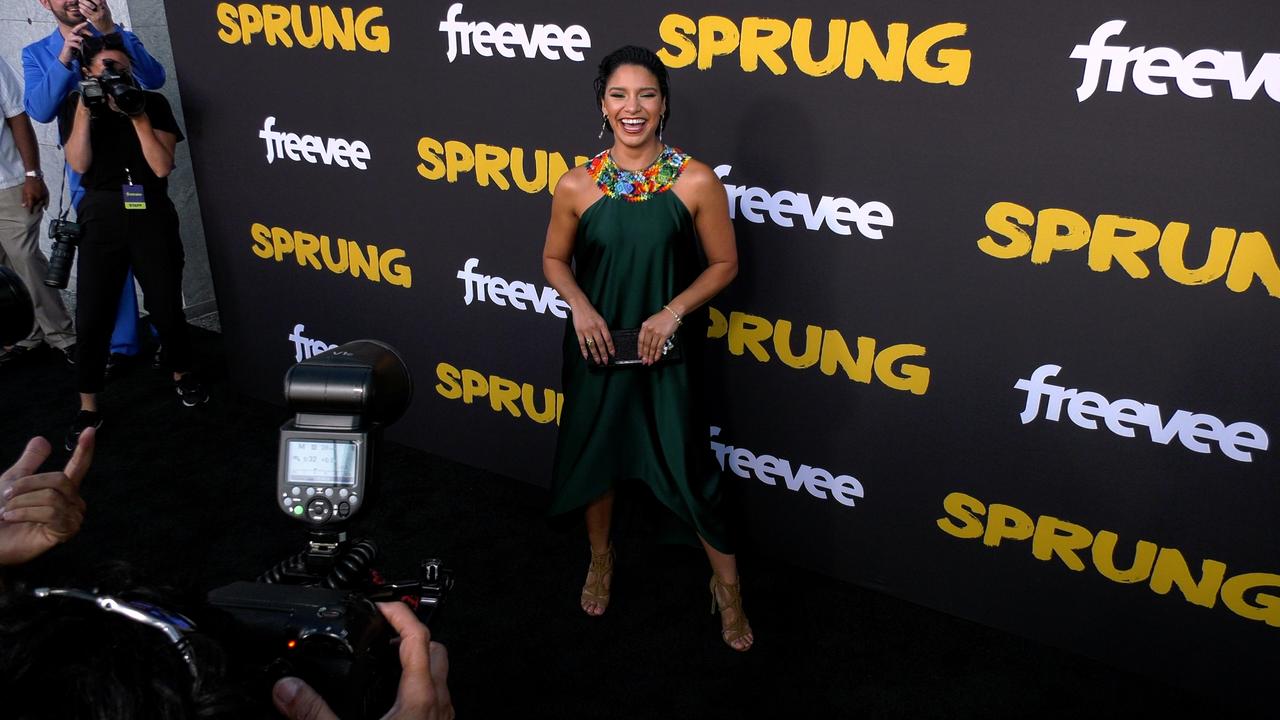 Shakira Barrera attends Freevee's 'Sprung' red carpet premiere in Los Angeles